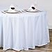 BalsaCircle 120 inch White Round Tablecloths Fabric Table Cover Linens for Wedding Party Polyester Reception Banquet Events Kitchen Dining
