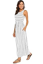 Hount Women's Summer Casual Stripe Elastic Waist
