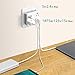 Multi Plug Outlet, USB Wall Charger Outlet Extender with High Speed 2.4A 2USB 3AC Outlets No Surge Protector Travel Power Strip, Outlet Splitter Cruise Ship Accessories Plug Extender(Gray)
