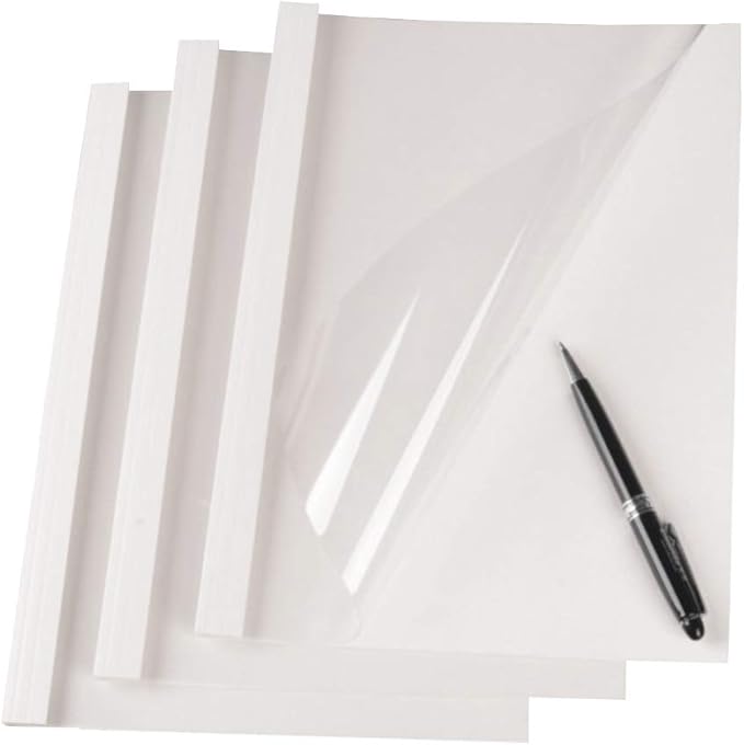 Thermal Binding Covers 3mm 25 Sheet Capacity A4 White Pack of 25 RAYSON