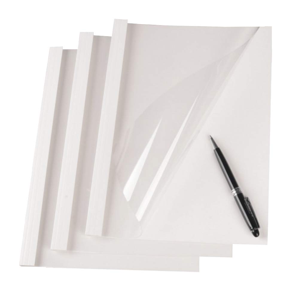 RAYSON Thermal Binding Covers, 3mm, 25 Sheet Binding Capacity, A4, White, Pack of 25 — image 1