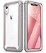 i-Blason Ares Case for iPhone XR 2018, Full-Body Rugged Clear Bumper Case with Built-in Screen Protector (Pink)