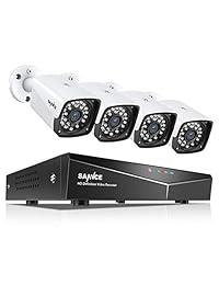 SANNCE 1080P Full HD sistema de cámara de seguridad con 4 cámaras CCTV 1920TVL al aire libre, fácil instalación PoE, sistema de vigilancia de vídeo en red Plug & Play