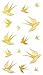 Latest hot selling and fashionable tattoo sticker product dimension 6.69x3.74 flying swallow Golden gold realistic temporary tattoo stickers by InterRookie
