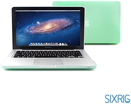 Sixrig Aqua Green Frosted Matte Rubber Coated See Thru Hard Shell Clip Snap On Case Skin Cover for Apple 15.4" inches Macbook Pro Aluminum Unibody
