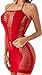 ADOREJOY Womens Lingerie Bodysuit Chemise Teddy Naughty Babydoll Nighty(Red,2XL)