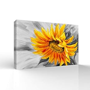 Canvas Wall Art Sunflower Pictures Home Wall Decorations for Bedroom Living Room Paintings Canvas Prints Framed - 12x18 inches