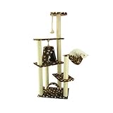 Armarkat Cat Tree Model A6601, Saddle Brwon W/White Paw Print