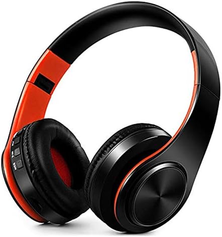 LWL House Tourya B7 Wireless Bluetooth Headset Foldable Headphone Adjustable Earphones with Microphone(Black Blue) Fashion (Color : Black Red)