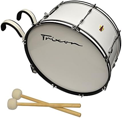Trixon Field Series Marching Bass Drum - 24" x 12" - White