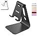 Skomet Aluminum Adjustable Multi-Angle Phone Stand, Holder, Dock - for iPhone, Samsung, and Other Smartphone Devices - Black