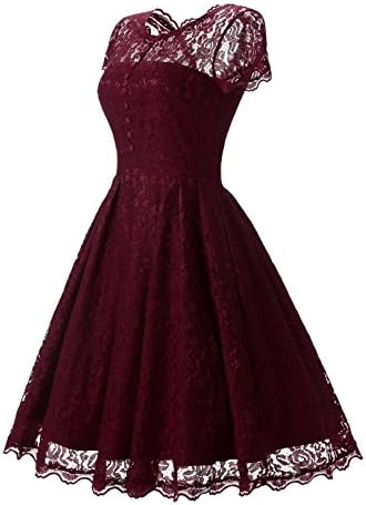 Star Finch Retro Floral Lace Prom Dresses Short Homecoming Dresses Cap Sleeves Vintage Cocktail Bridesmaid Dresses
