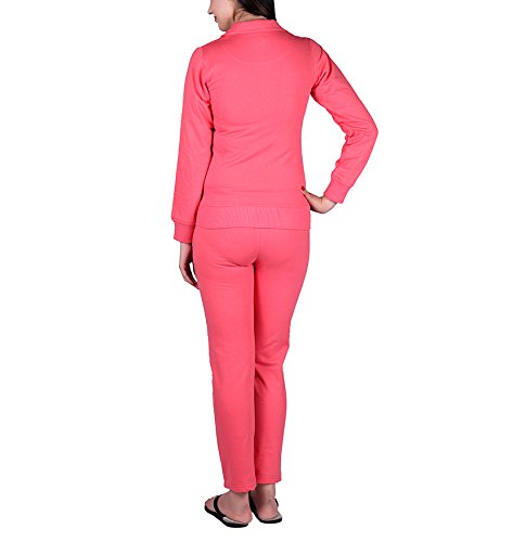 vivid bharti women's three colour's collar full sleeve fleece tracksuit
