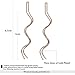 Yoursfs Wire Threader Earrings Jewelry Exquisite Unique Threader Dangle Earrings 18k Gold Plated Curve Thin Twist Shape for Women