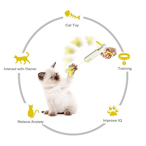 Cat Toys,Feather Ball Indoor Toy,Cat Interactive Toys for Indoor Cats,Cat Toy for Kitten Cat Having Fun Exercise Playing