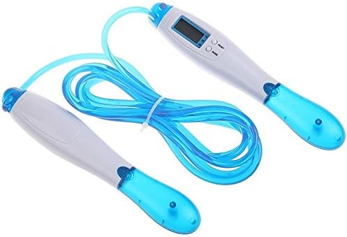 PowerLead Pjum M001 Jump Rope Adjustable Skipping Speed Ropes with Calorie and Jump Counter Fitness & Exercise Sets Jump Rope