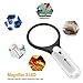 Magnifying Glass, BearMoo 3X 45X Handheld Reading Magnifier Glass with 3 LED Lights for Reading/Maps/Watch Repair/Newspaper/Jewelry Loupes/Ins (White+Black)