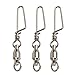 Goture Ball Bearing Swivel with Coastlock Snap Strong Welded Ring Fishing Swivels Assortment for Saltwater Silver Coated(pack of 20)