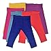 Boys Girls Toddler Little Kids Unisex 6 Pack Cotton Stretch Snug Fitting Long Pant Leggings (Yellow/Blue/Red/Denim/Fushia/Plum, 3T)