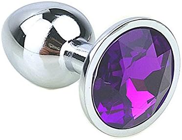 QingSJ Jeweled Stainless Steel Plug Anales Training Sets Small Size (Purple)