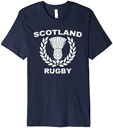 Mens Scotland Rugby Jersey T-Shirt Large Navy