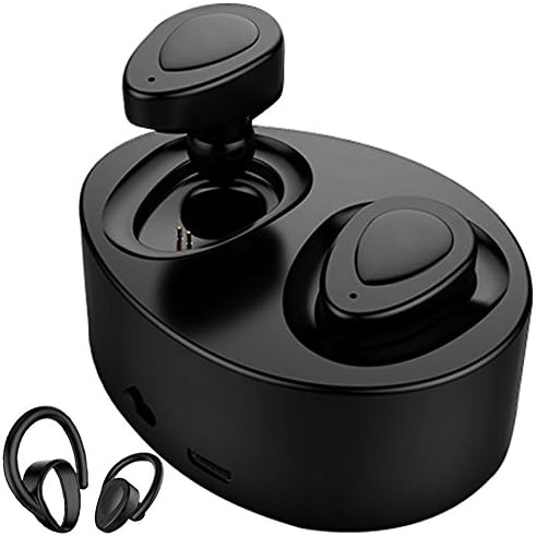 Wireless Bluetooth Headphones,WOWOGO Bluetooth Earbuds Sweatproof Sport Headset In-Ear Noise Cancelling Earphone with Built-in Mic and Charging Station for iPhone iPad Samsung and Most Android Phones