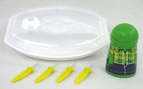 varied Microwavable Corn Steamer Bundle With Butter Spreader and Cob Holders 3 Items