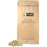 Oat Groats (10 lbs) by PURE, High Quality & Uncut, High-in-Protein, Whole & Hulless Oat Kernels, High-in-Fiber, Eco-Friendly
