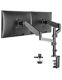 WALI Premium - Soporte de escritorio para monitor LCD montaje para escritorio con resorte de gas doble premium