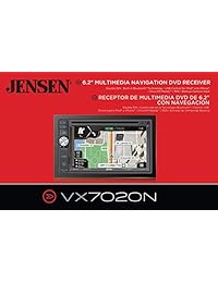 Jensen VX3022   Receptor de audio y vídeo con DVD, pantalla táctil de 6,2 pulgadas y Bluetooth
