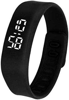 ZLOLIA LED Sports Running Watch Date Rubber Bracelet Digital Wrist Watch (BK)