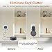 Matone Outlet Wall Mount Holder for Dot 3rd Generation & Mi AI, A Space-Saving Solution for Your Smart Home Speakers, Clever Dot Accessories with Cord Arrangement Hide Messy Wires - Black