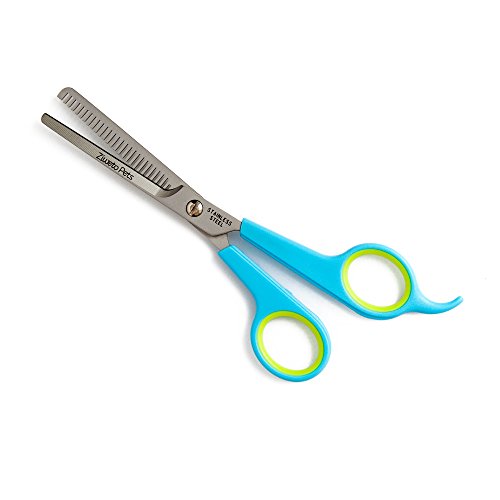 ZIWETO-PETS-Premium-Quality-Grooming-Scissors-Set-for-Dog-and-Cats-2-Piece-Set-Incudes-Cutting-Shear-and-Thinning-Shear-65-inch-with-Rounded-tips