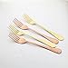 Sherily 10-Pieces Dinner Forks Set, 8-Inch Rose Gold Reusable Metal Stainless Steel Extra-Fine Table Dinner Forks