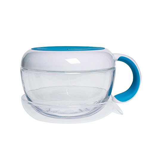 Oxo tot flippy snack cup with travel lid - aqua