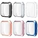 EZCO Screen Protector Case Compatible with Fitbit Versa (6-Pack), Soft TPU Plated Bumper Case All-Around Protective Screen Cover Shell Compatible with Versa Smart Watch