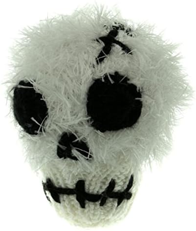 Oomaloo Skull Hand Knit Dog Toy - A Soft Plush Dog Toy With Squeaker, Perfect For Small Dogs
