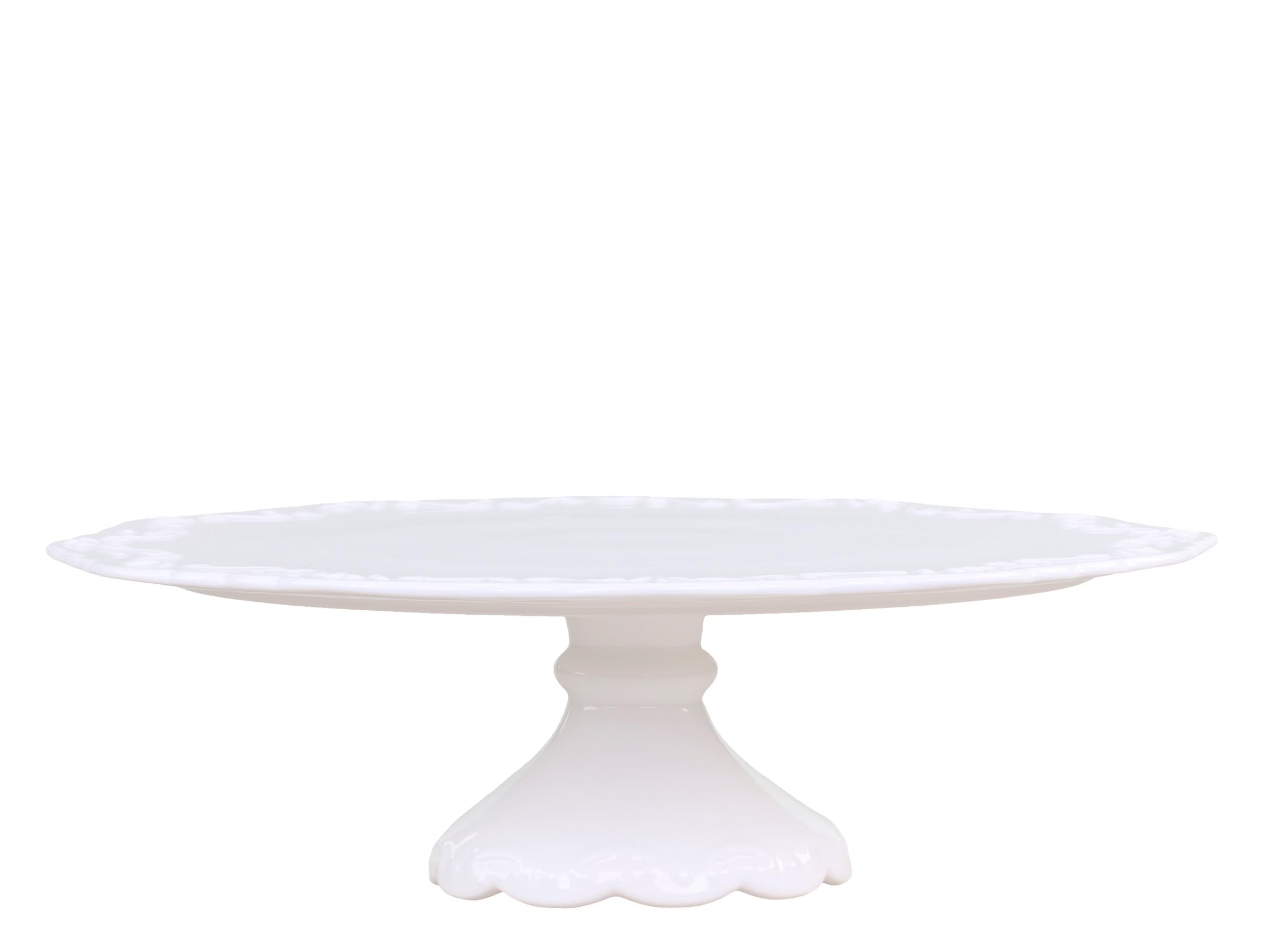 Cake Stand with Base Porcelain White 'Provence' Chique Antique