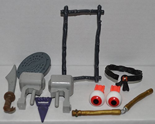 Vintage Weapons, Parts, & Accessories (Set of 10) (1988-1992) - Action Figure - Playmates - TMNT - Teenage Mutant Ninja Turtles Collectible Figure - Loose Out of Package & Print (OOP)