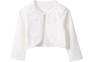 CONGMI Little Girls' Long Short Sleeve Lace Bolero Cardigan Shrug Dress Cover up 2-11 Years
