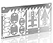 Wild Peak Survival Multitool Original 22-in-1 Card for Camping Gear, Hiking, Fishing, Hunting, Wilderness Survival, Preppers Bug Out Bag, Emergency Kit