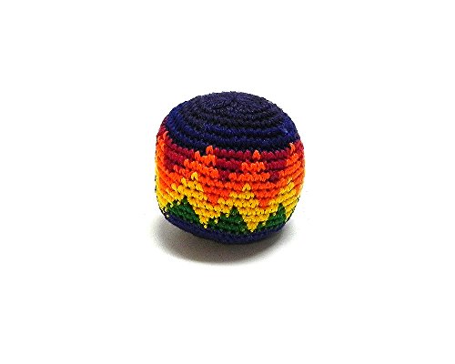 Mia Jewel Shop - Rainbow Hacky Footbag | Multicolored Kick Ball for Juggling | Geometric Crochet Foot Bag | Kick Sack for Adults & Kids | Handmade Gifts from Guatemala