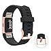 Wearlizer Compatible with Charge 2 Bands Accessories Silicone Strap Replacement Charge 2 Special Edition Lavender Rose Gold Buckle Black