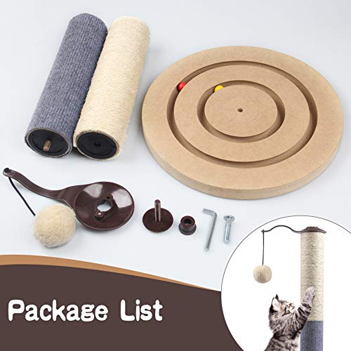 67i Kitten Cat Scratching Post for Indoor Cats Scratcher Cat Small Scratching Post Cat Sisal Rope 19.7\