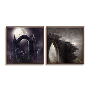 Framed Dreamscape Home Artwork for Living Room Bedroom x2 Panels