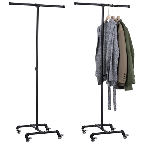 Cunno Way Rack 62'' Height Industrial Pipe Clothing Rack