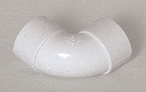 Solvent Weld White 50mm (56mm) Waste Pipe Swept Bend - Pack of 2