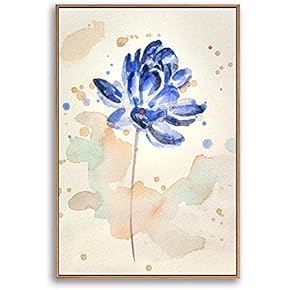 Framed Canvas Home Artwork Decoration Watercolor Painting Canvas Wall Art for Living Room, Bedroom - 16x24 inches