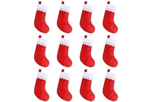 IMPTORA 12pack Tall 15" Red Felt Christmas Holiday Stockings