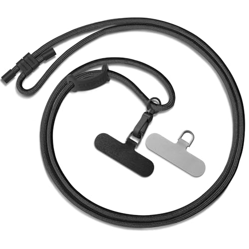 SURPHY Universal Mobile Phone Lanyard, Adjustable and Detachable, Nylon Long Mobile Phone Strap Compatible with Smartphones etc